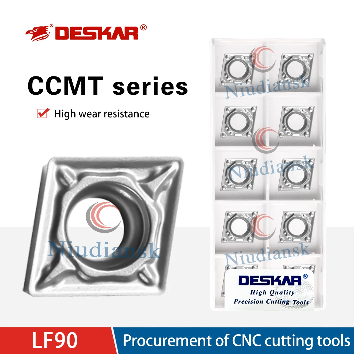 

CCMT060202/04 CCMT09T304/08 FG TC HQ LF90 CNC Lathe Rhombus Inner Hole Cutting Insert Turning Tool Apply To Processing ceramics