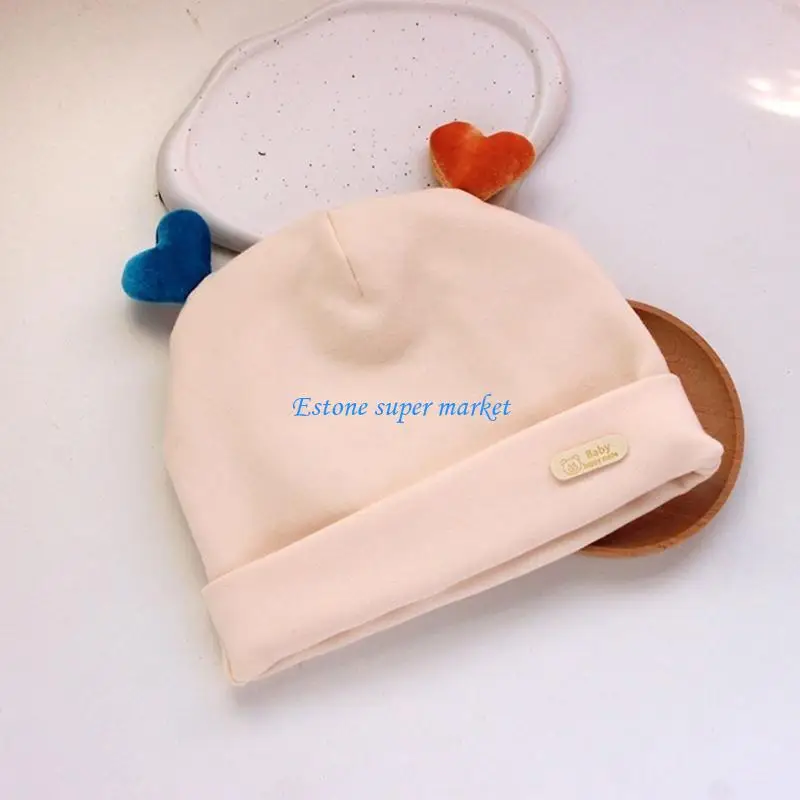 090B غطاء رأس لطيف على شكل نجمة/قلب لطيف على البشرة الحساسة ومثالي لحديثي الولادة