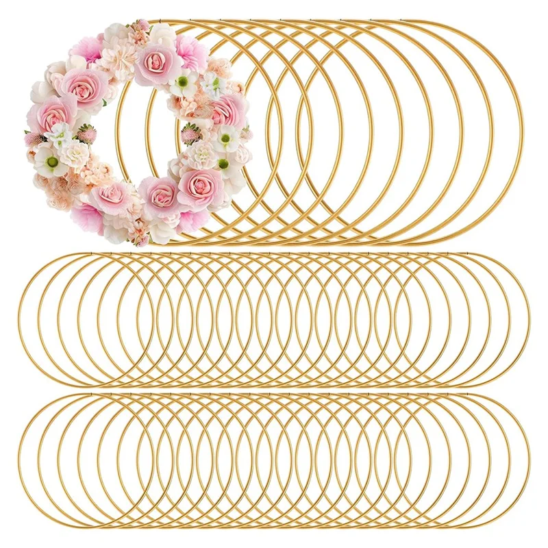 A93E-Metal Rings For Crafts 3 Inch Rings Hoops Floral Macrame Hoops For DIY Crafts Macrame Dream Catcher Supplies