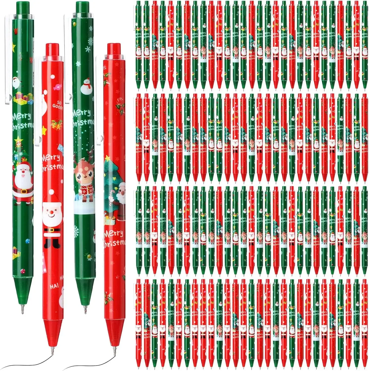 12 Pcs Christmas Gel Pens with Fun Holiday Themes for Writing Tools School Stationery