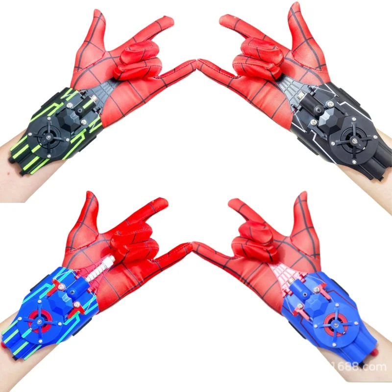 Spiderman Web Shooters Ml légendes entièrement automatique araignée soie brillant la nuit lanceur corde Cosplay jouet accessoires cadeaux de noël