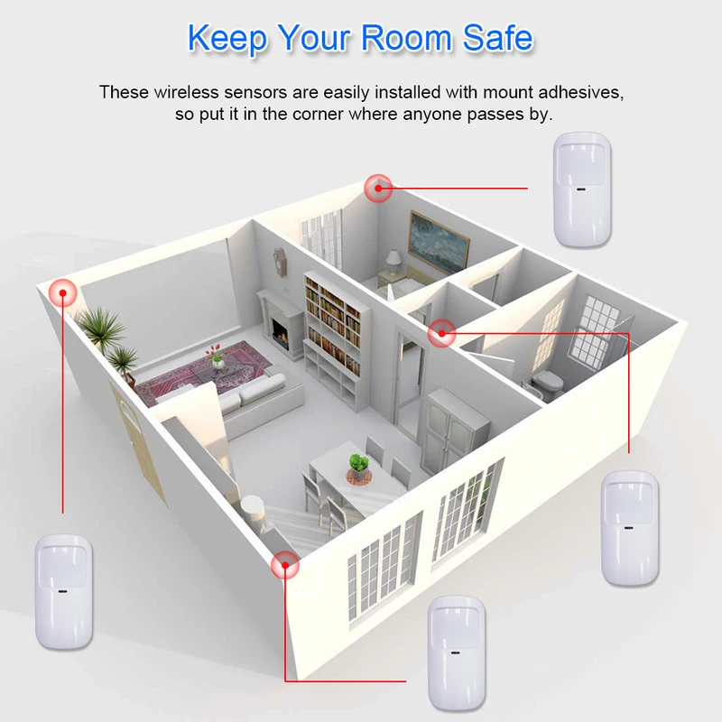 Acj drahtlose 433MHz Anti-Haustier-Infrarot-Detektor Pir Bewegungs sensor Ev1527 Code Anzug für WiFi Home Security Alarm pg103, 107, h501