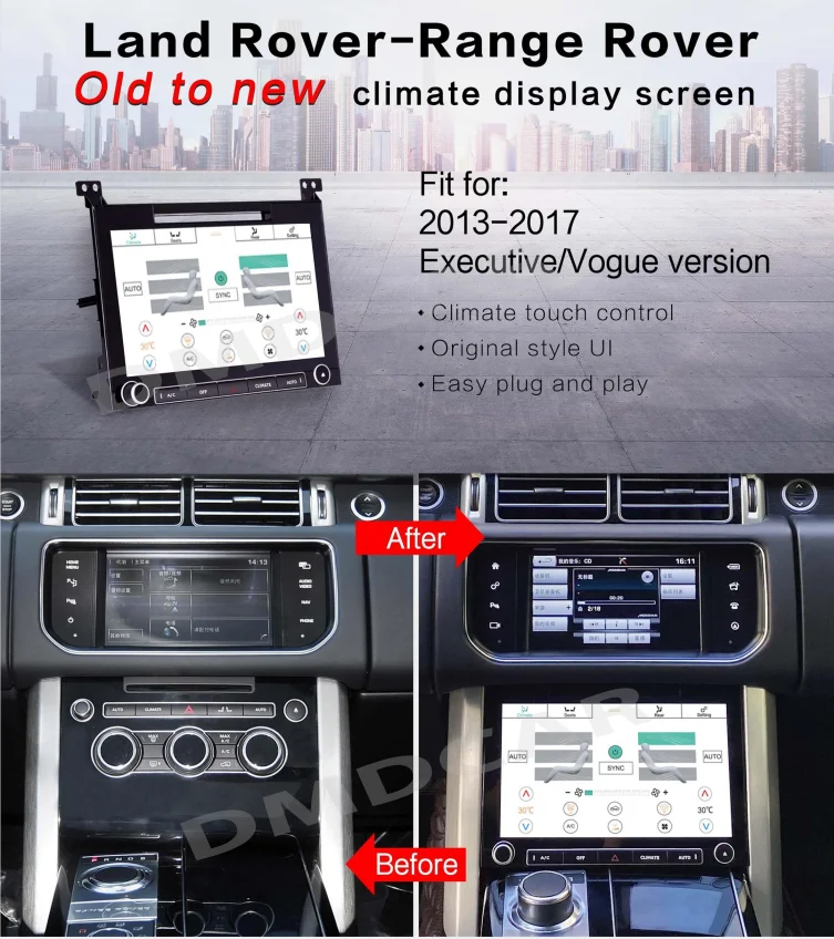 Digital Touch Screen Temperature Controller Air Condition Board AC Panel For Land Rover Range Rover Vogue L405 2013 2014-2017