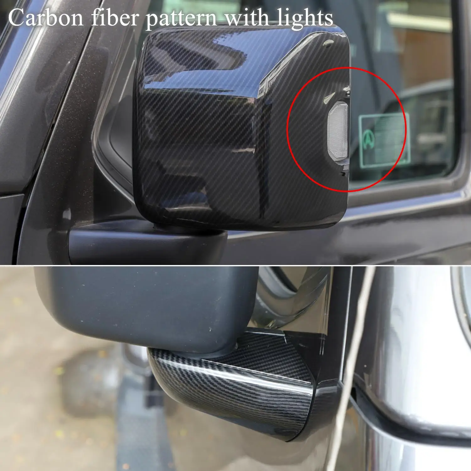 Car Rearview Mirror Base Shell Decoration Cover Stickers Frame for Jeep Wrangler JL Gladiator JT 2018-2023 Exterior Accessories