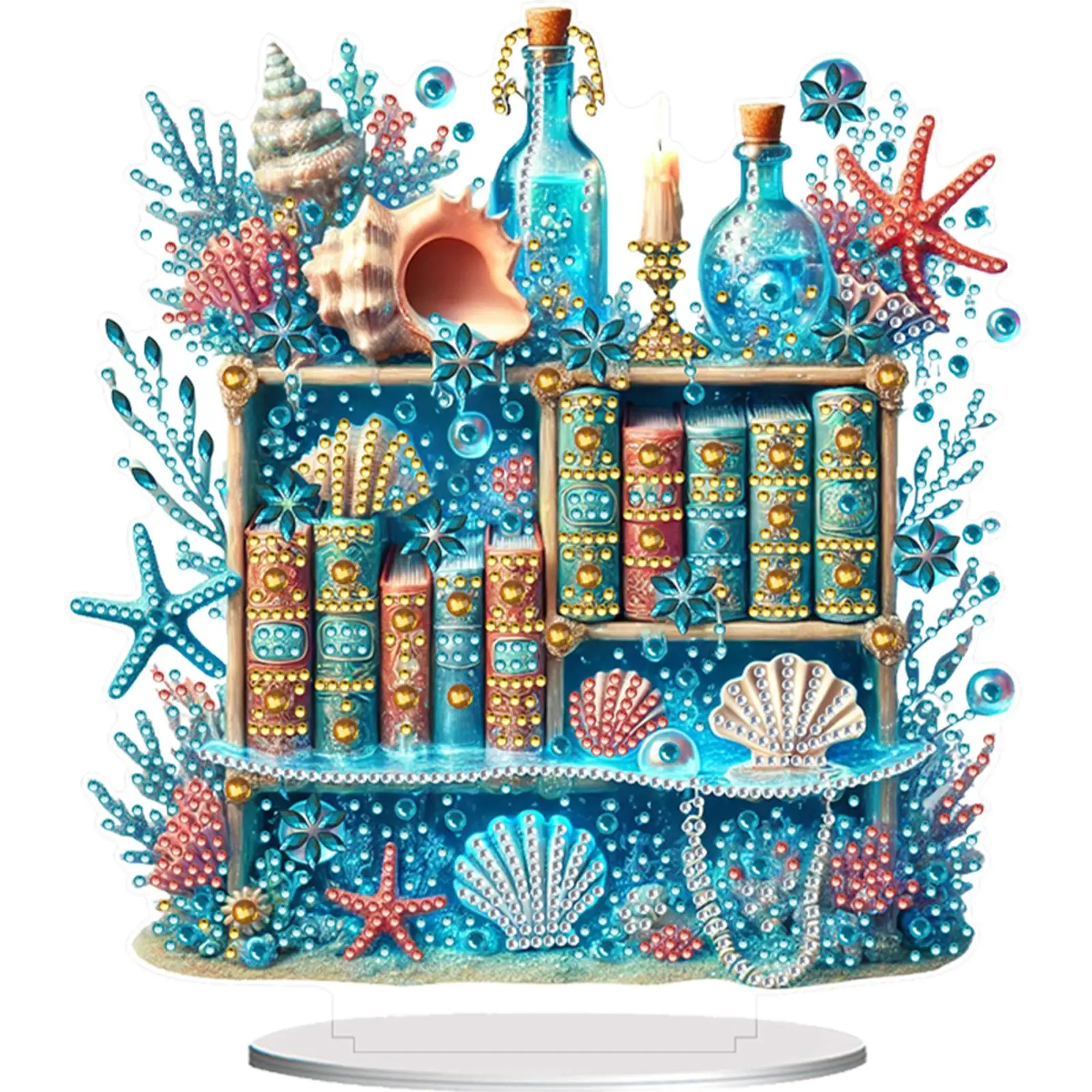 

2D/Flat DIY Table Top Diamond Painting Ornament Kits Acrylic Diamond Painting Desktop Decorations for Home Office Desktop Decor