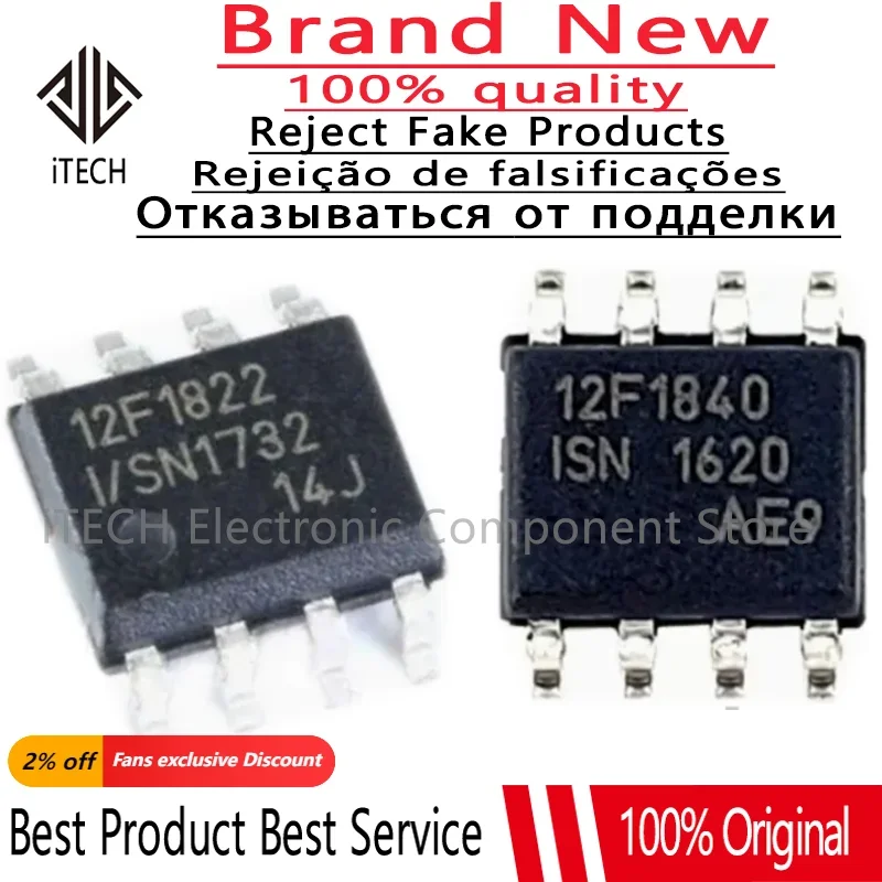 5pcs/lot Original PIC12F1822-I/SN PIC12F1822 12F1822 PIC12F1840-I/SN PIC12F1840 12F1840 SOIC-8 SOP8 New and Genuine Chips Ic