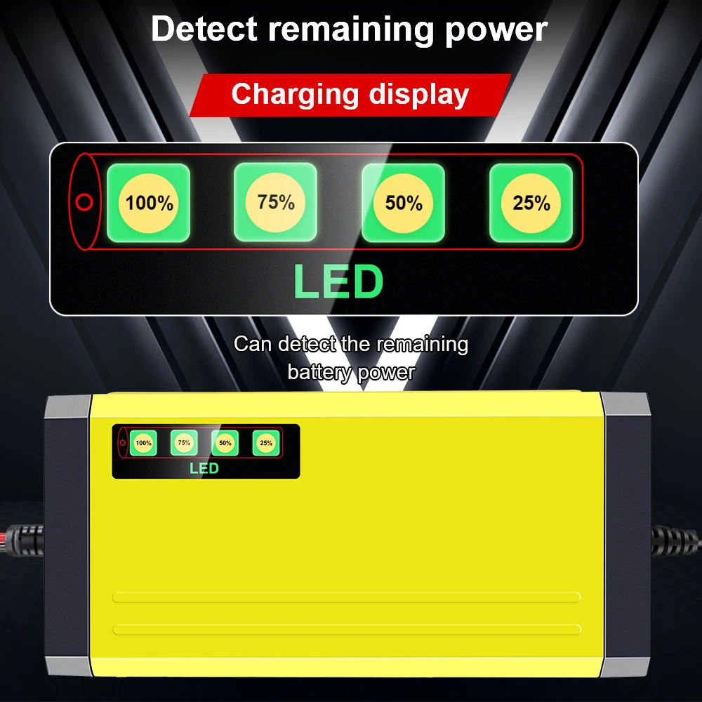 موتو شاحنة شاحن بطارية 12 فولت 2A شاحن بطارية السيارة 220 فولت قوة النبض إصلاح شاحن LED عرض الرطب الجاف بطارية الرصاص الحمضية #4
