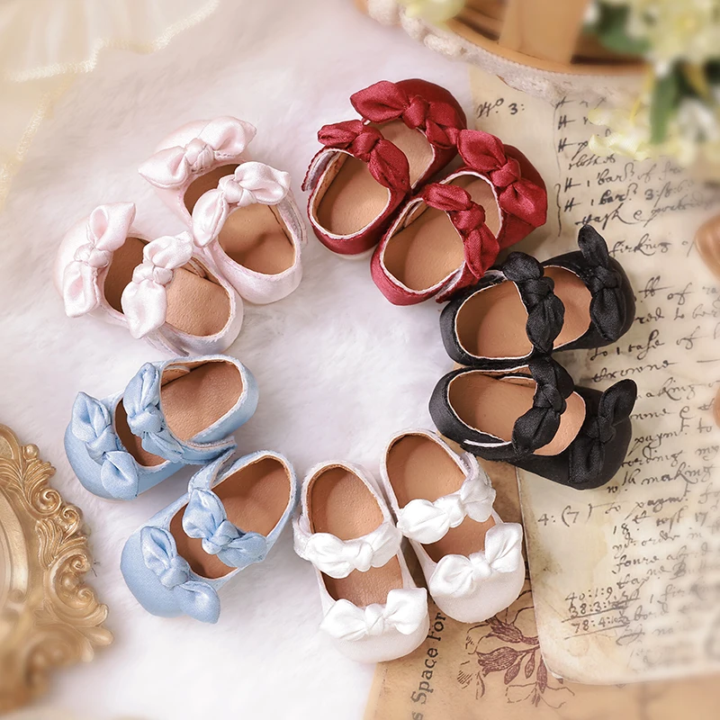 Bjd Shoes 1/6 Fashion Bow Tie Small Casual Doll Shoe Accessories Black White Red Pink Blue Five Colors Are Available