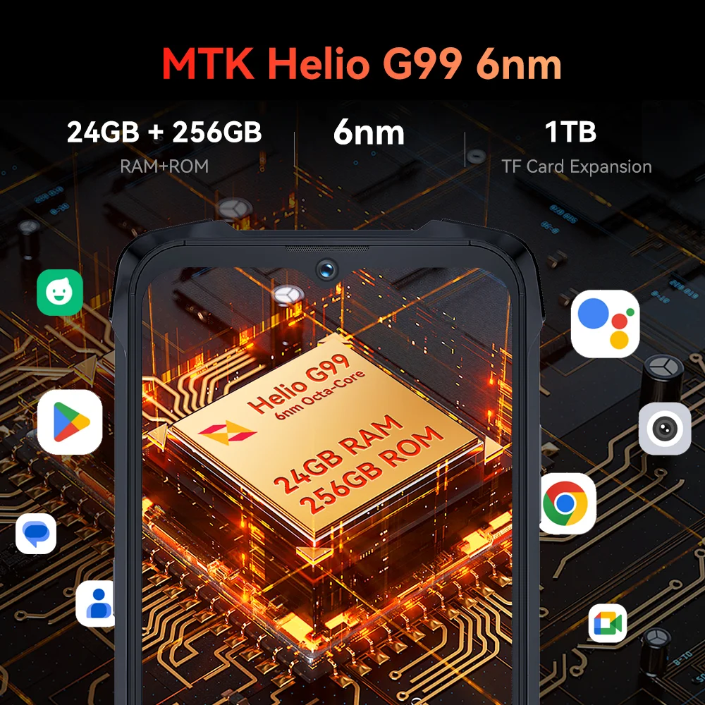 Imagem -02 - Cubot Kingkong Helio G99 Tela Fhd+ de 120hz e 6583 24gb de Ram 12gb Mais 12gb Estendidos 256gb de Rom Ip68 Waterproof Ruggedcâmera de 100mp Câmera Selfie de 32mp Bateria de 10600mah Nfc 4g Dual Sim