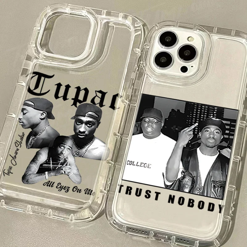 Rapper 2pac Singer Tupac Phone Case For Xiaomi Redmi Note 13 12 Pro Plus 12S 11 11S 10 10S 9 9S 8 Pro 12C 10C Clear Back Cover