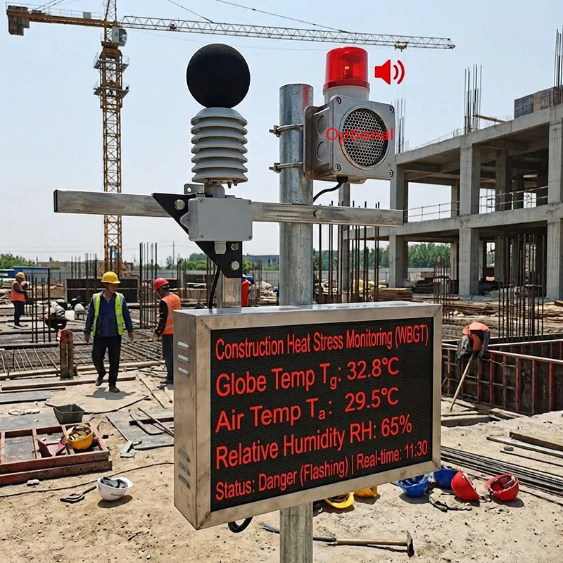 Strong Thermal Radiation High Temperature High Humidity Sensor WBGT Heat Stress Monitor Meter Black Ball Temperature Instruments