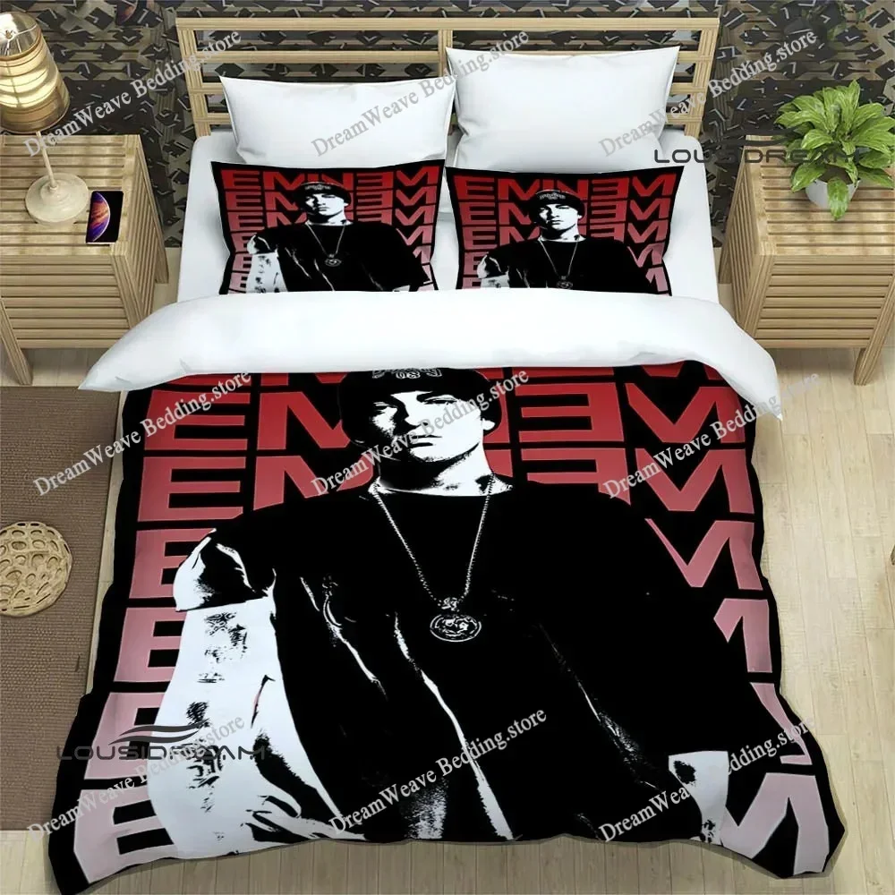 Eminem Hip-hop Singer All Season Duvet Cover Comforter Bedding Sets Soft Quilt Cover and Pillowcases SingleDoubleQueenKing519