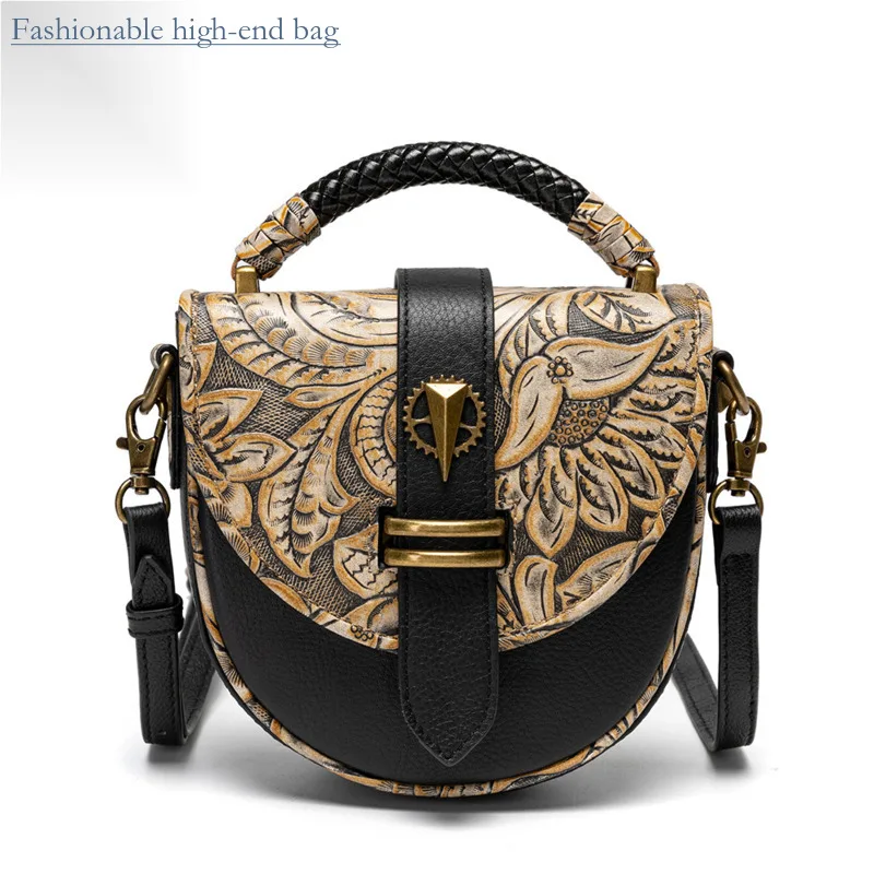 

2024 New Women Phone Niche Genuine Leather Women's Shoulder Diagonal Bag Luxury Bag Embossed Handbag Handbags High Quality