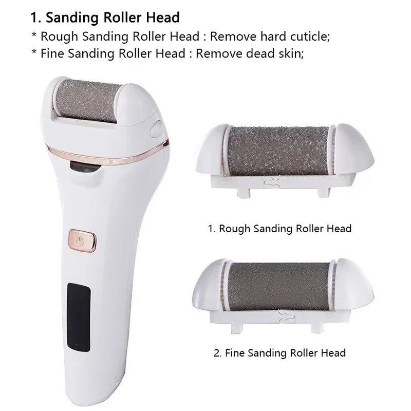 4 IN 1 Electric Lady Shaver Foot Callus Remover Set Painless Electric Epilator Depilator Eliminate Feet Dead Skin Callus Tool