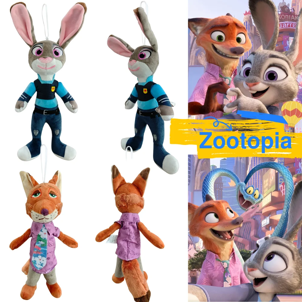 

HOTHOTSALE Disney Cartoon Anime Movie Zootopia Plush Toy Fox Nick Wilde Rabbit Judy Hopps Doll Soft Stuffed Animals Xmas Gifts