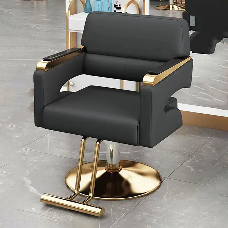 Italian Minimalist Barber Chair Folding White Design Hairstylist Barber Chair Nordic Adjustable Silla Barberia Salon Furniture