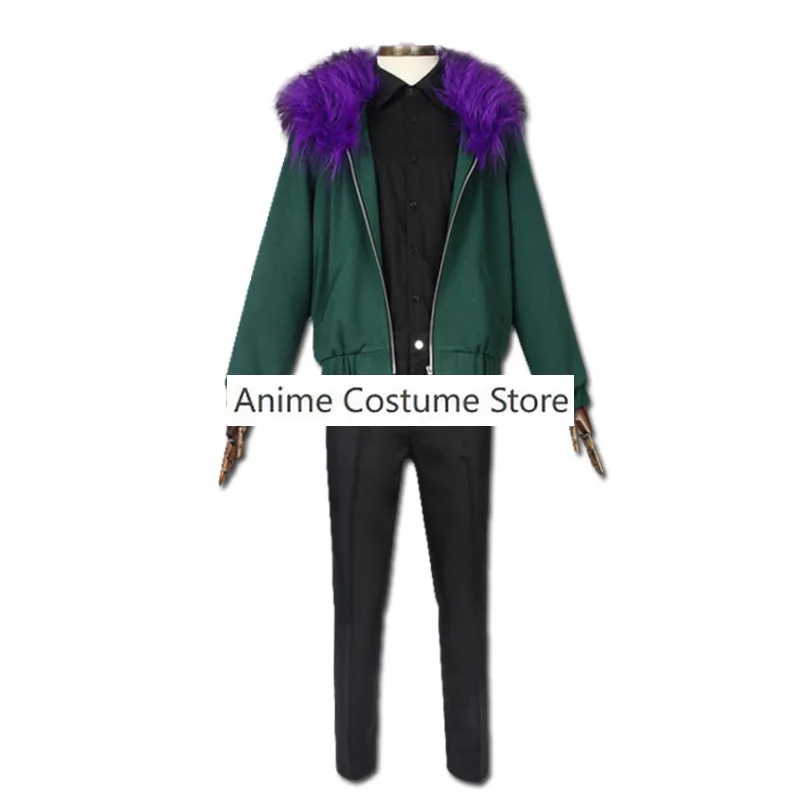 Костюм для косплея Аниме Boku «Нет героев Академии» Chisaki Kai, костюм для косплея «Моя геройская Академия» для мужчин и женщин, зеленая униформа, куртка, парик