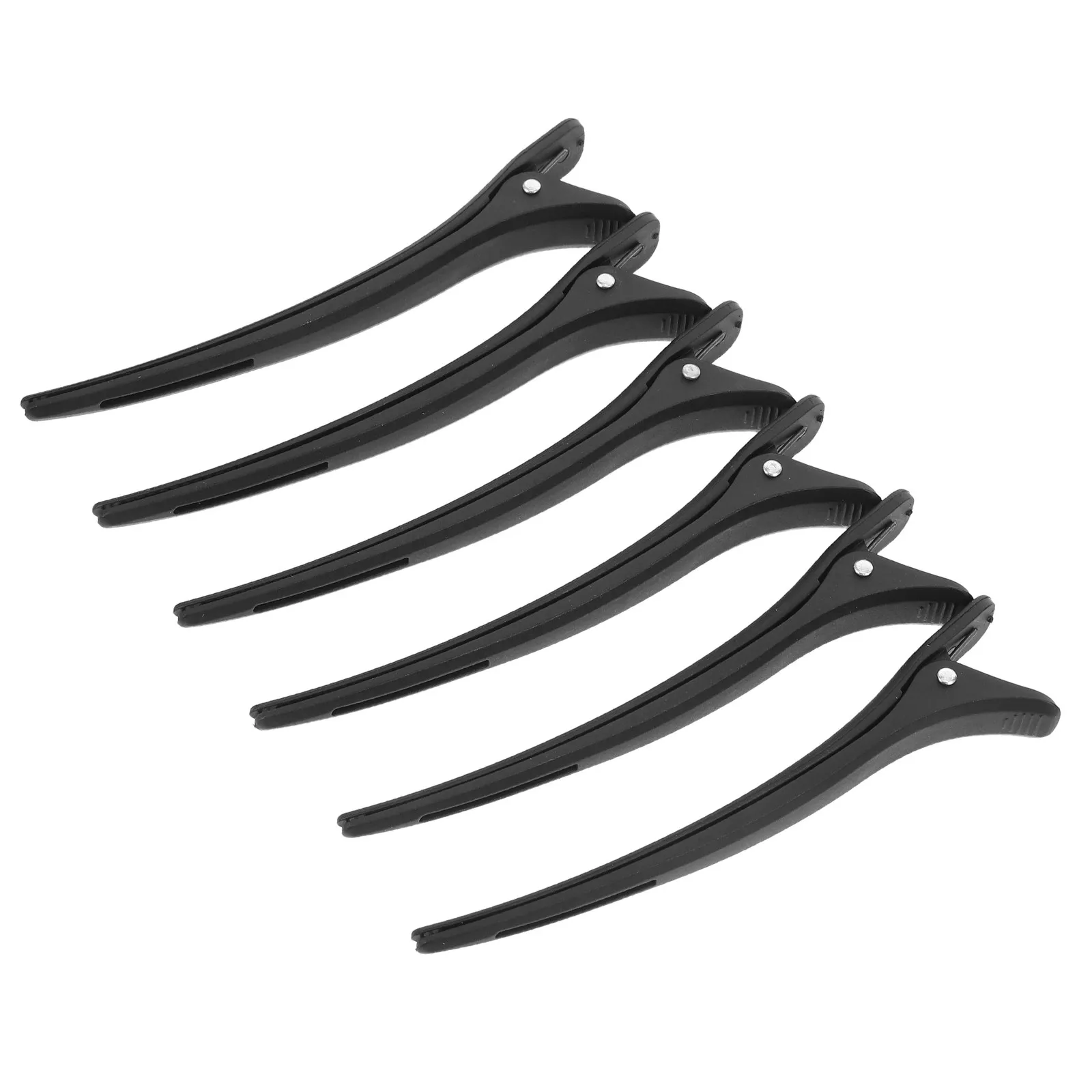 

6Pcs Duckbill Hair Clips Strong Plastic Hair Clamps Ideal for Haircut Cold Wave Location Hairdressing Clips