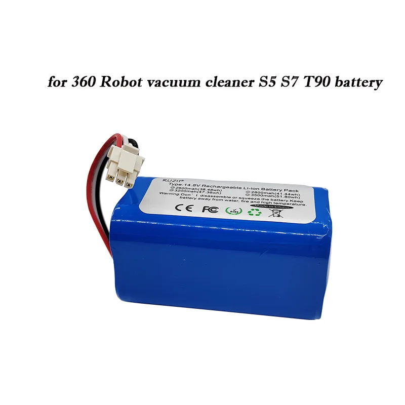 14.4V14.8V 3500 mAh 18650 4S1P بطارية قابلة للشحن ل 360 جهاز آلي لتنظيف الأتربة S5 S7 T90 البطارية