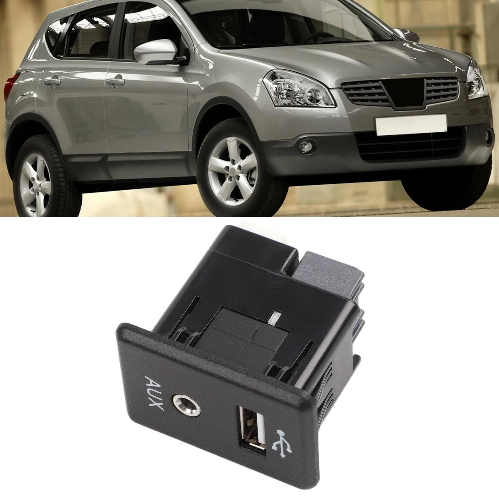 Dashboard Audio Port USB AUX Port Adapter Easy Installation Design Stable Connection For Nissan Qashqai Usb Aux Port Adapter