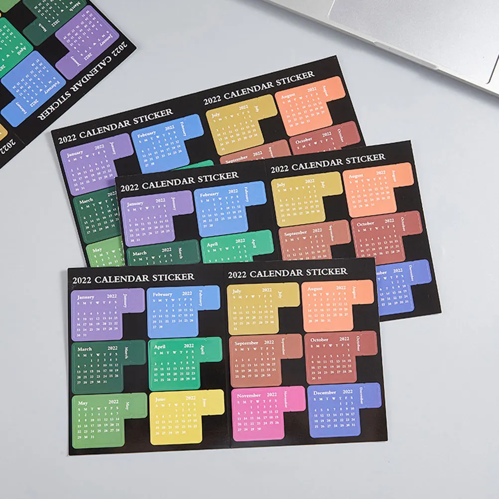 

5 Pcs Notepad Sticker Colorful Stickers Student Supplies Notes Adhesive Useful Quick Index Copper Plate Month Practical