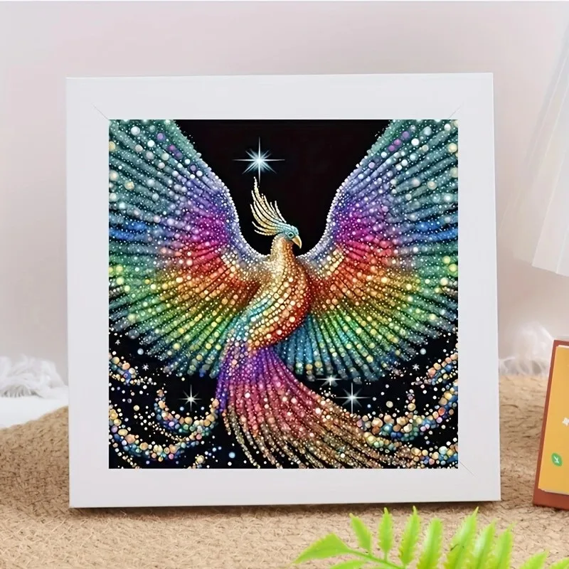 1pc 5D DIY Full Diamond Painting Set For Adults Beginners, Phoenix Pattern Diamond Art Home Wall Decor And Gift