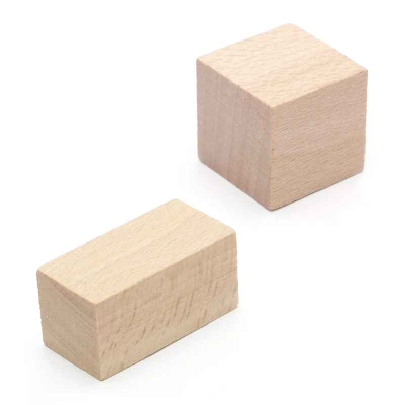 Wooden Geometric Solids 3-D Shapes for School Home