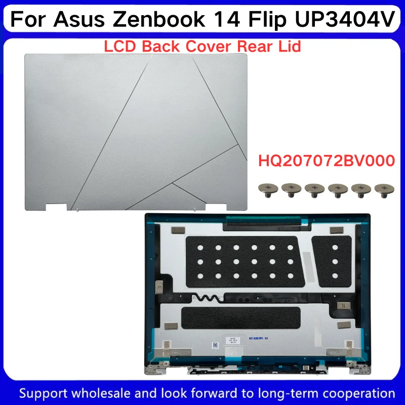 

Новинка для Asus Zenbook 14 FIip UP3404V 14 дюймов, серебристая задняя крышка ЖК-дисплея, задняя крышка, корпус HQ 207072 BV000
