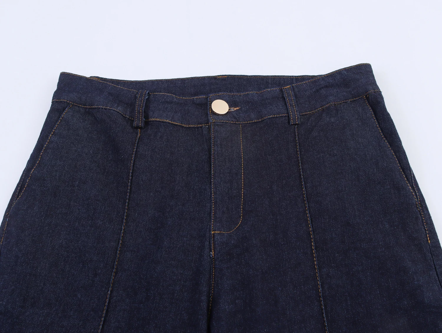 Pakaian wanita koleksi musim gugur terbaru, jeans model lebar serbaguna, kasual, modis, dan berkesan elegan.