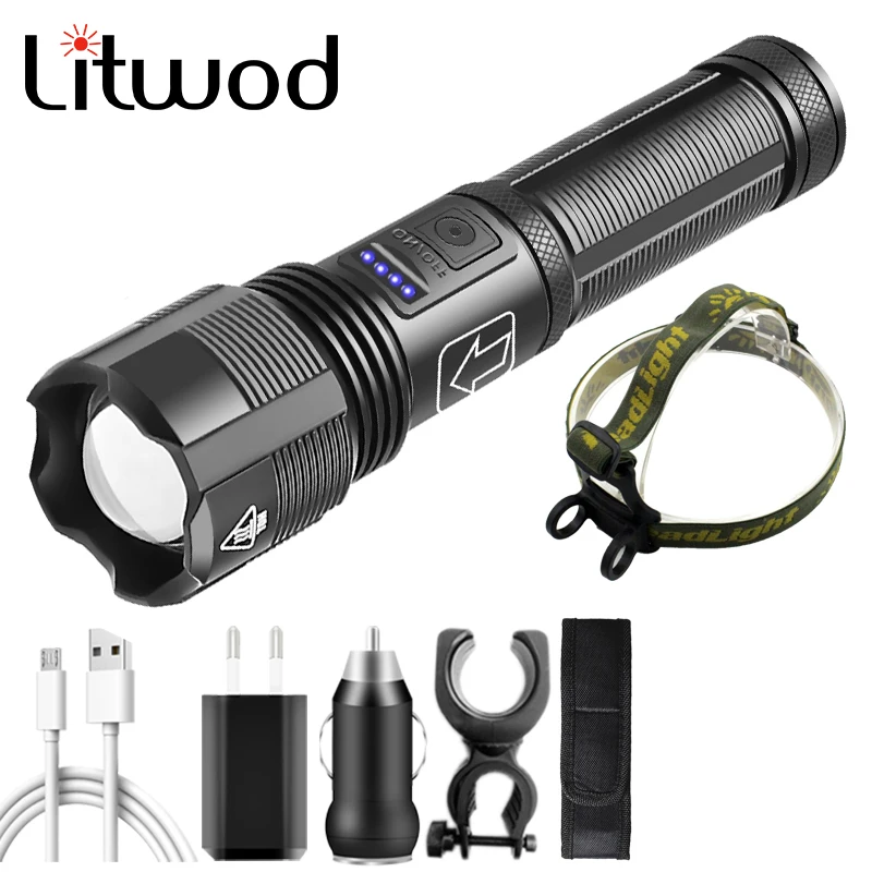 

High Quality XHP70.2 Tactical Hunting Led Flashlight Power by 18650 AAA Battery Usb Rechargeable Torch Zoomable XHP50.2 Lantern