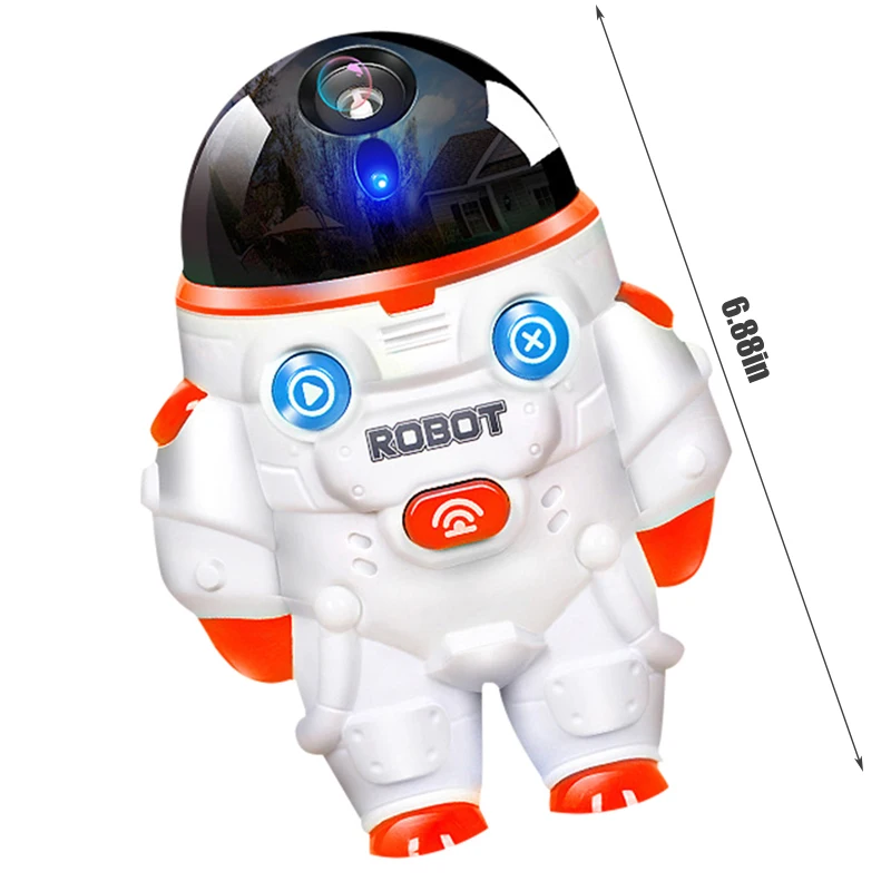 Maszyna do robienia baniek z światłem, muzyką i smyczą, w kształcie astronauty robota, zabawka do kąpieli dla dzieci.