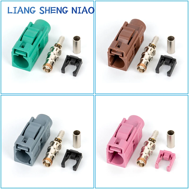 FAKRA Female plug Car GPS connector Female head Rf connector Fakra-1.5 RG316/RG174 coaxial Pigtail Cable A/B/C/D/E/F/G/H/I/K/Z