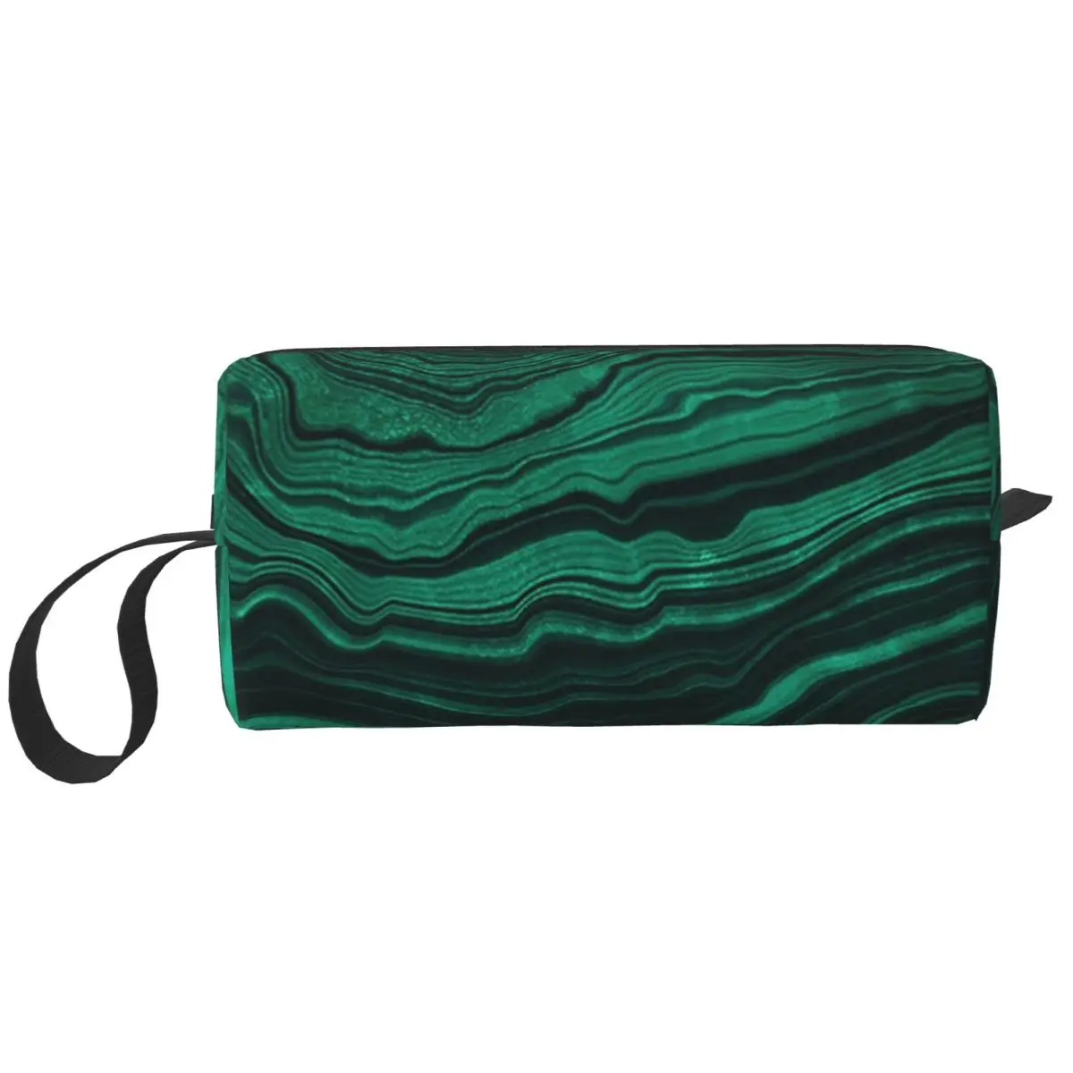 Künstlicher Malachit-grüner Marmor mit hellen Adern, Federmäppchen, Stiftbox, Bleistiftbeutel, Schreibwaren, Reise-Organizer für Damen