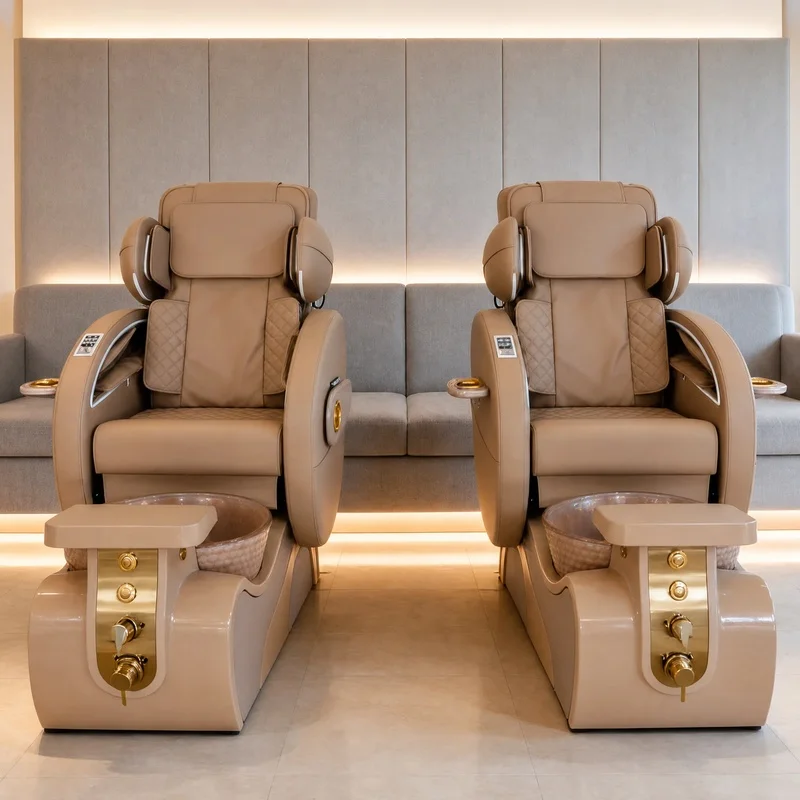 High Quality Pedicure Spa Chair Luxury Foot Massage Chair with Reliable Physical Control and LED Light for Professional Salon