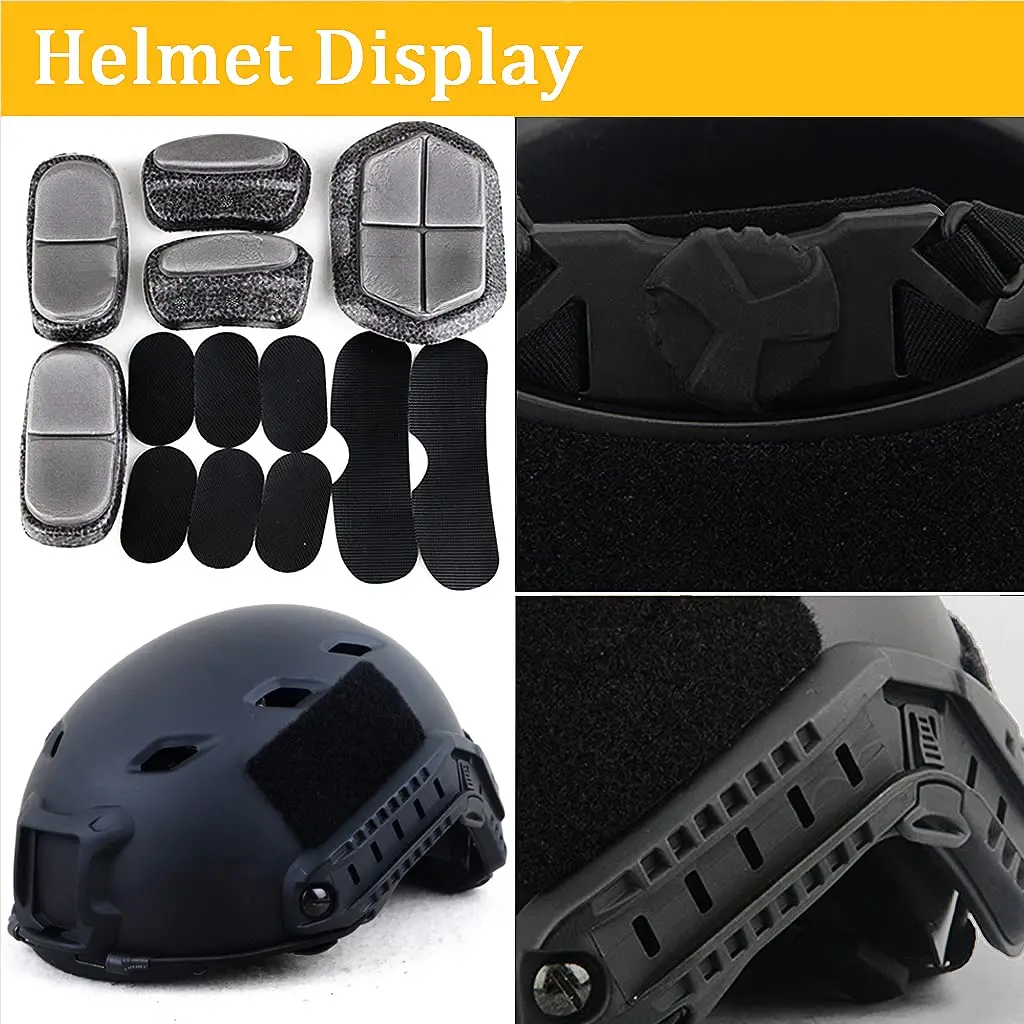 Tactical Helmet Sets with Skull Mask, Outdoor Paintball Protective Gear, Advanced EPP Pad, for Airsoft Hunting, Shooting CS