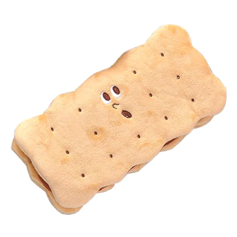 Kawaii Plush Cookies Lápis Case, Bonito Dos Desenhos Animados Caneta Sacos, Caixa Marrom, Alta Capacidade, Material Escolar, Estacionária para Meninas, Escritório