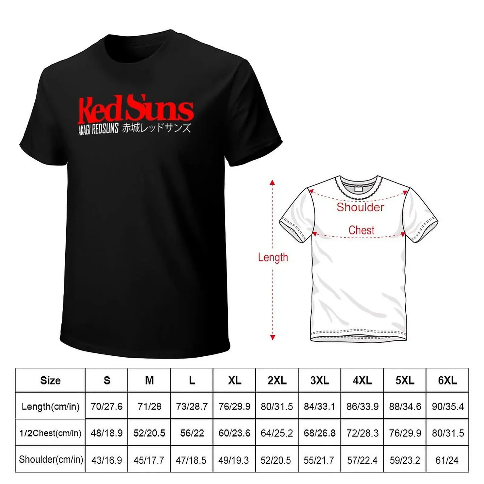 Redsuns Akagi Initial D Takahashi Anime T-shirt korean fashion blacks men t shirts