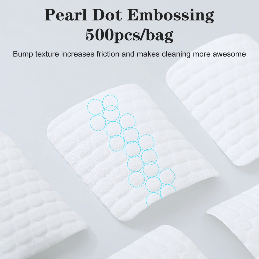 Nieuwe 500 Stuks Nagelreiniging Katoenen Pads Met Polka Dot Parel Patronen, Geen Schuur Van Pluis, Verwijdering Papier Schoonmaken Manicure Diy Tools