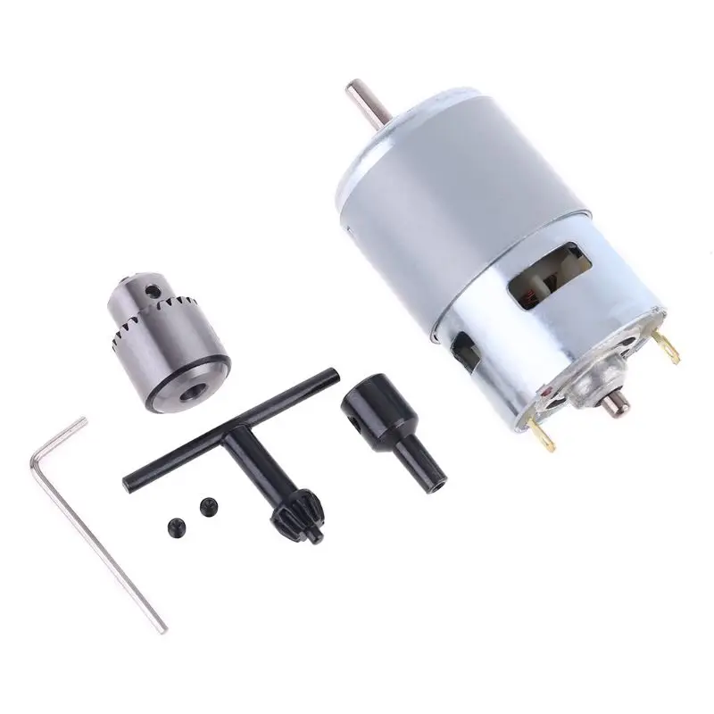 Imagem -02 - Furadeira Elétrica com Mandril para Polimento Perfuração e Corte Novo Motor dc 1224v 775