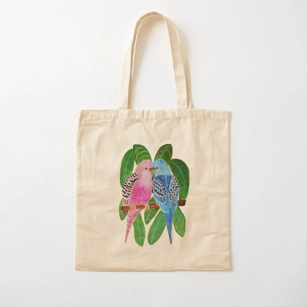 

Budgie kiss Tote Bag canvas bags canvas shopping bag Canvas Tote Bag