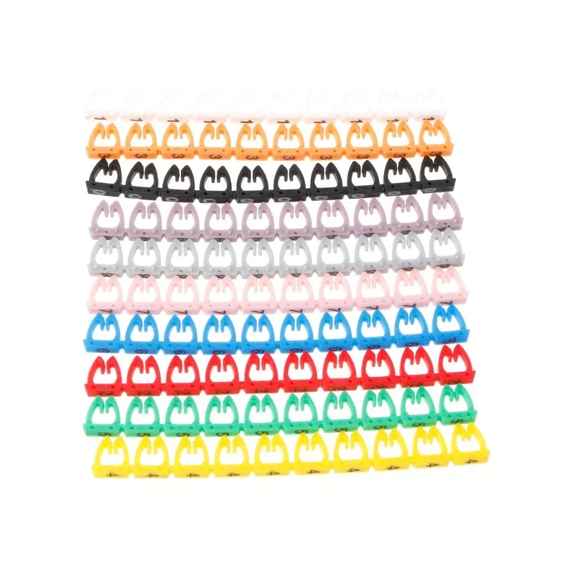 100pcs/lot Label Mark for RJ45 RJ11 RJ12 Color Numeric Cable Distinguish Number Marks