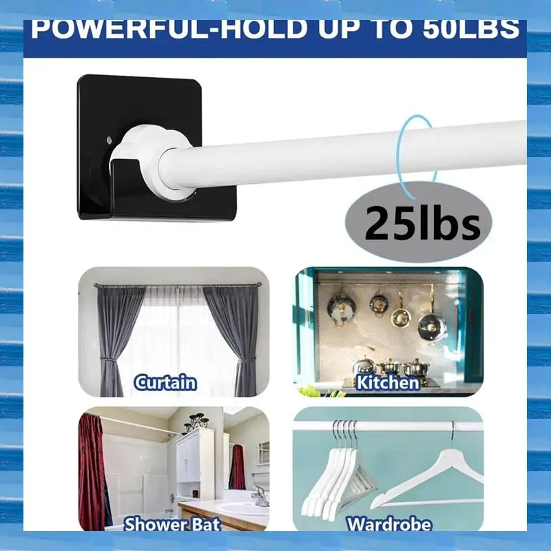 

AT53 2-х предметный акриловый держатель для занавески для ванны и душа для стены, фиксатор карниза, квадратный держатель для крепления штанги для душа