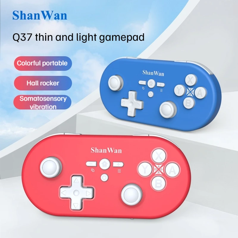 

Shanwan Q37xsp Mini Gaming Controller Wireless Bluetooth Hall Joystick Six-Axis Gamepad Switch Ps4 Ps5 Android Ios Pc Handle