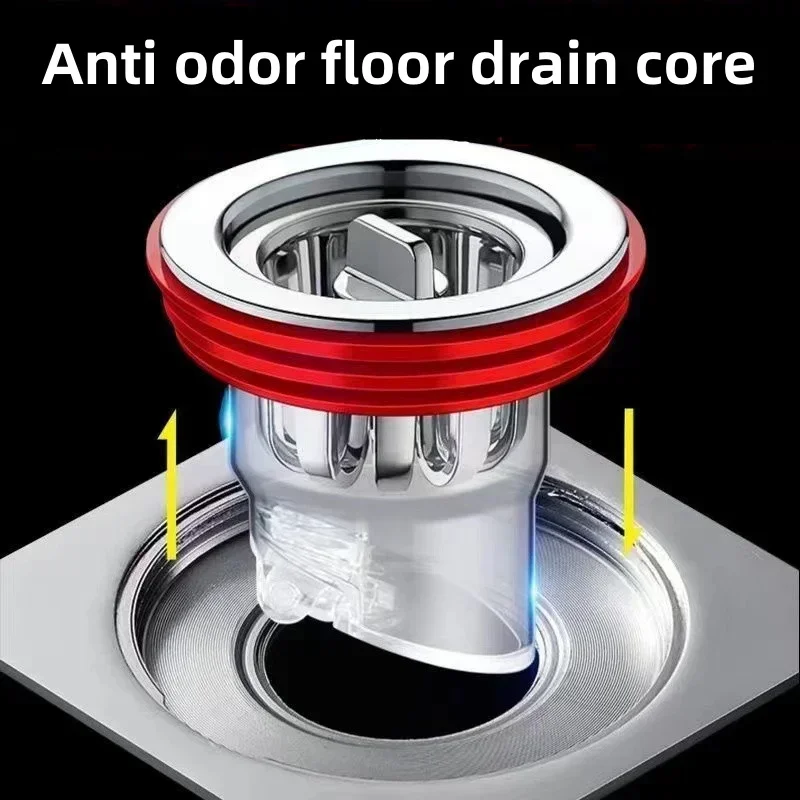 Floor drain core, shower, floor drain cover, toilet drain odor proof plug, ABS odorless bathroom drain, shower drain pipe