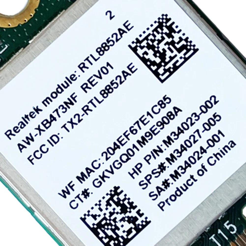 2.4G 5G 802.11AC/AX Wireless Module AW-XB473NF RTL8852AE RTL8852 Wifi 6 MU-MIMO Network Card Bluetooth 5.2 for Win 10 Rare