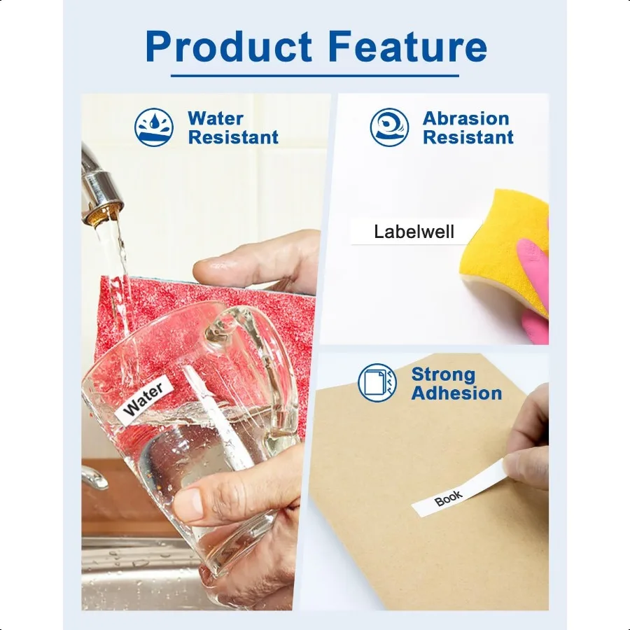 MK231 테이프 교체용, 브라더 라벨 테이프 12mm 0.47인치, MK231 M231 MK231s, PTouch PTM95 PTM95 PT65 PT45 PT와 호환