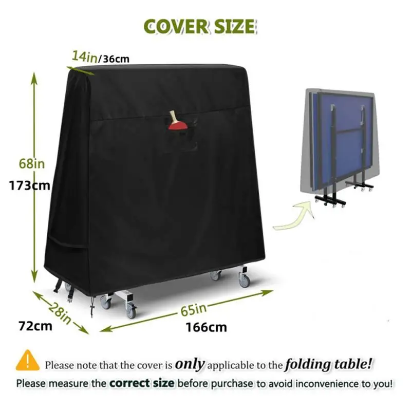 Waterproof Dust-proof Ping-Pong Table Cover Foldable Table Tennis Table Cover Outdoor 210D Oxford Cloth Table Protective Cover