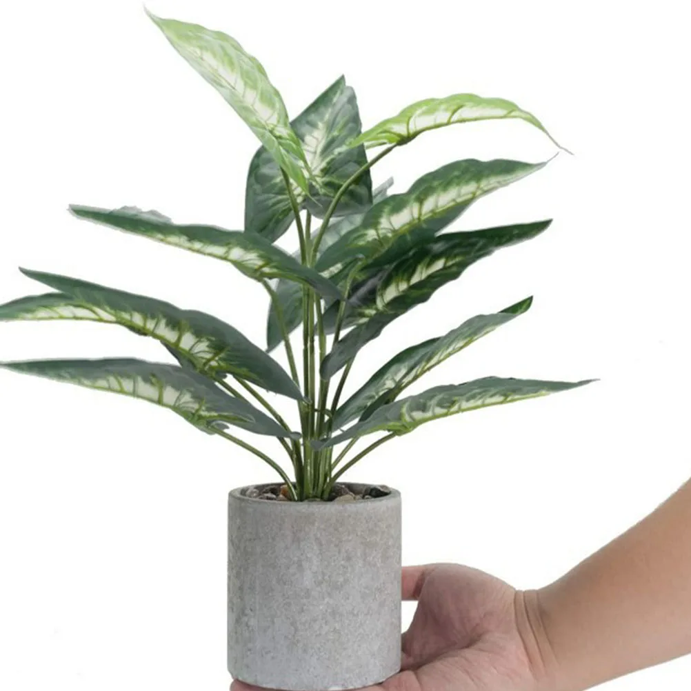 

Simulated Bonsai Artificial Plant naments Decorative Indoor Desktop Faux Green Small Plastic Office Realistic Fake Home Bonsai