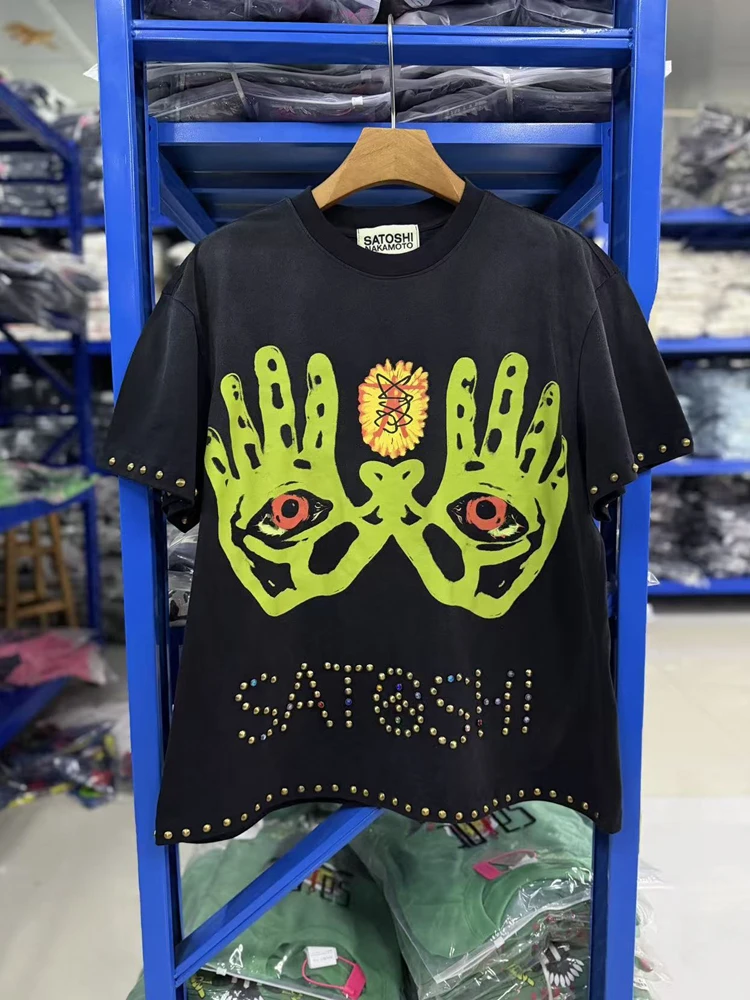 Washed Satoshi Nakamoto Positive Energy T Shirt Men Women Best Quality Tee Tops T-Shirt