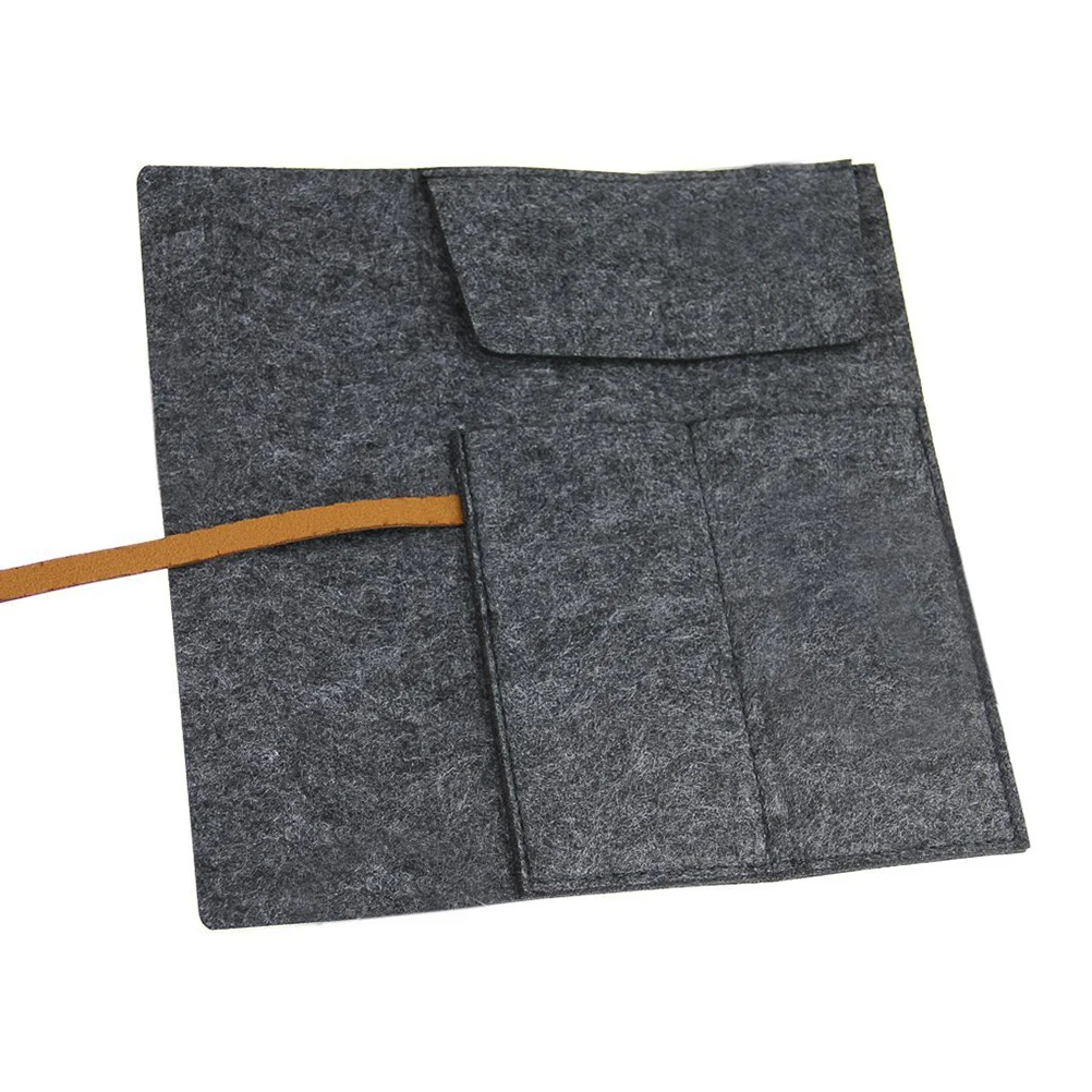 

2pcs Roll Up Felt Pencil Holder Pen Case Organizers School Stationary Supplies Pouch Storage Bag Foldable Wrap Case Bag